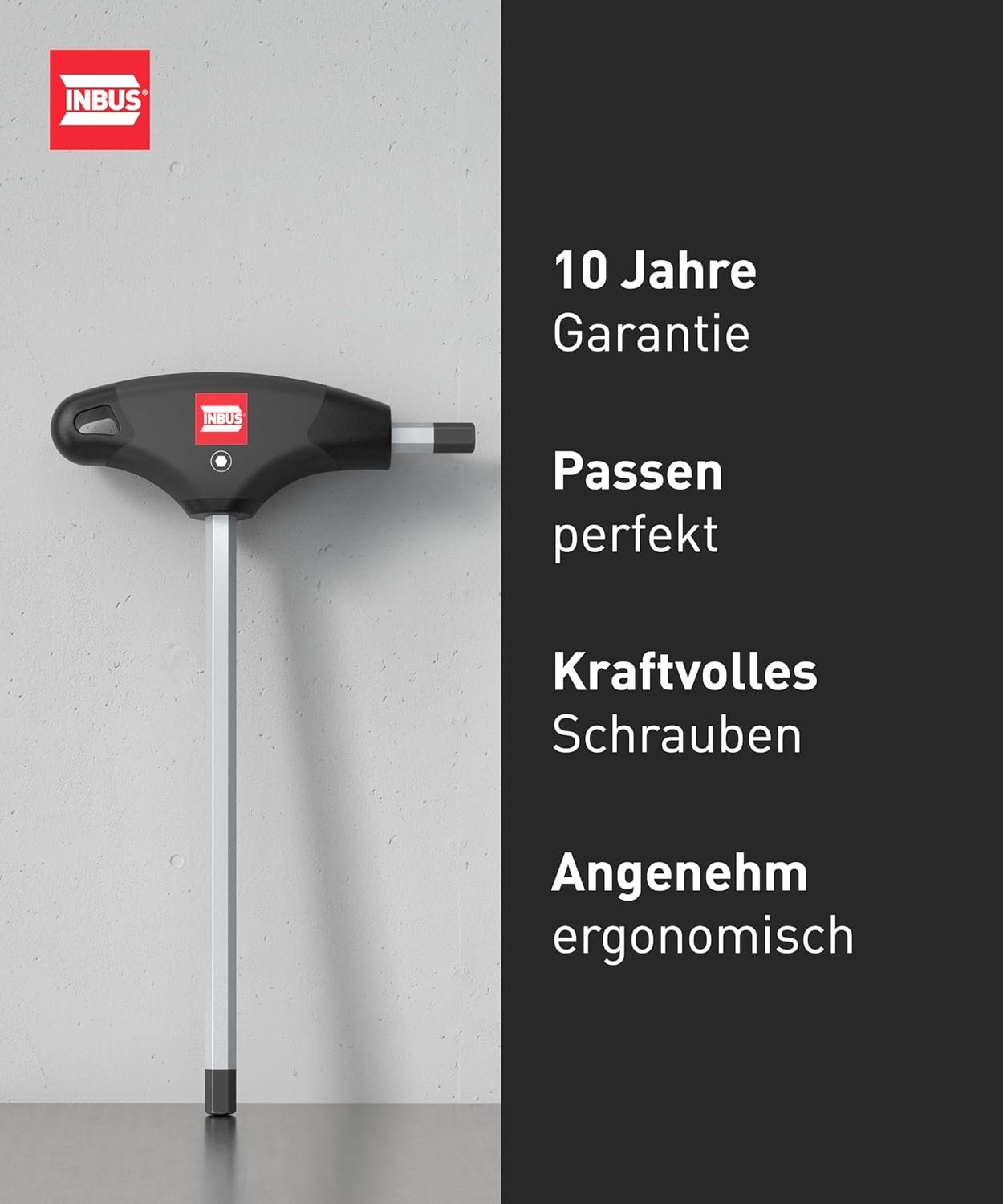 INBUS® 70129 T-Griff Schraubendreher Set 8tlg, 2–10mm, mit HybridTouch – Bild 6