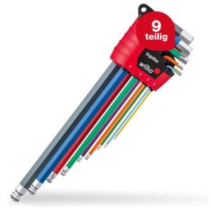 Wiha Stiftschlüssel Set 9-tlg. im ErgoStar Halter Sechskant-Kugelkopf MagicRing® Winkelschlüsselsatz (43850) Wiha Stiftschlüssel Set 9-tlg. im ErgoStar Halter Sechskant-Kugelkopf MagicRing® Winkelschlüsselsatz (43850)