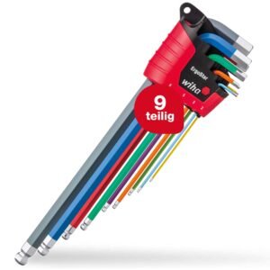 Wiha Stiftschlüssel Set 9-tlg. im ErgoStar Halter Winkelschlüsselsatz (43849) Wiha Stiftschlüssel Set 9-tlg. im ErgoStar Halter Winkelschlüsselsatz (43849)