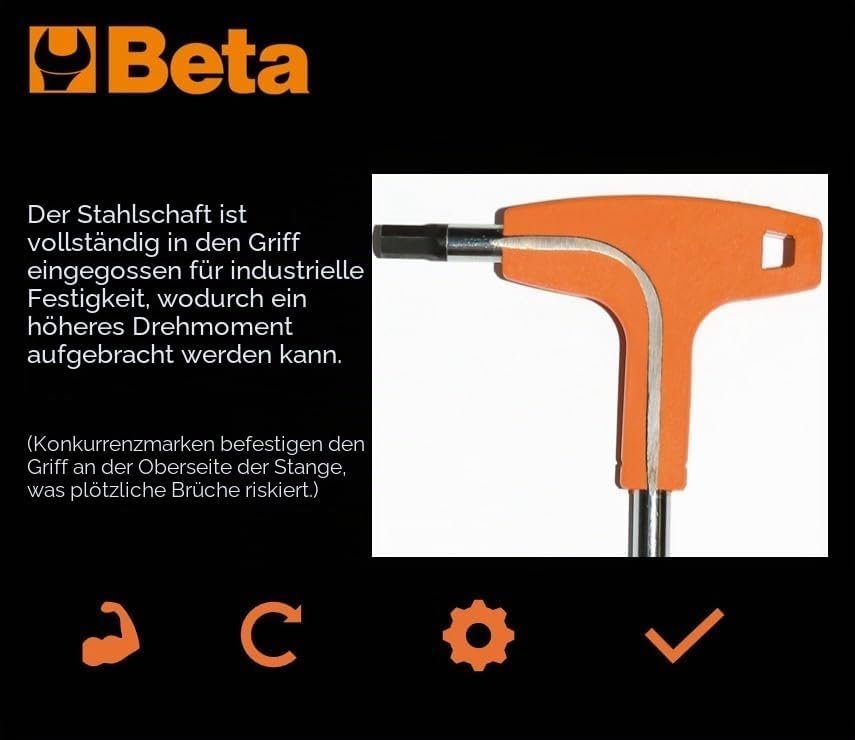 Beta 96T/SP11 - Innensechskant-stiftschlüsselsatz, 11 teilig, gebogen, mit griff (Art. 96T), mit halterung – Bild 4
