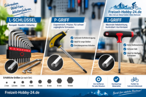 L-Schlüssel, T-Griff oder Pistolen-Griff fürs Fahrrad?